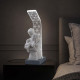 Abatjour lampada da comodino a LED con scultura di innamorati