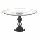 Alzata in marmorino con piano in vetro dal design elegante