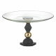 Alzata in marmorino con piano in vetro dal design elegante