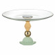 Alzata in marmorino con piano in vetro dal design elegante