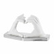 Bomboniera per matrimonio - Scultura in marmorino con mani che formano un cuore