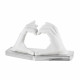 Bomboniera per matrimonio - Scultura piccola in marmorino con mani con cuore