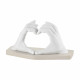 Bomboniera per matrimonio - Scultura in marmorino con mani che formano un cuore