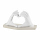 Bomboniera per matrimonio - Scultura piccola in marmorino con mani con cuore