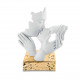 Bomboniera per matrimonio - Scultura in marmorino con volti che si baciano
