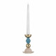 Candelabro basso in marmorino per una candela dal design elegante