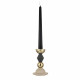 Candelabro basso in marmorino per una candela dal design elegante