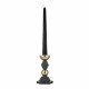 Candelabro basso in marmorino per una candela dal design elegante