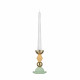 Candelabro basso in marmorino per una candela dal design elegante