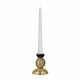 Candelabro basso per una candela in marmorino dal design elegante