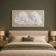 Capezzale per camera da letto moderna con la sacra famiglia in marmorino