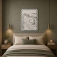 Capezzale quadro con al sacra famiglia moderno per camera da letto