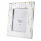 Cornice portafoto in marmorino con decori a goccia design moderno ed elagante