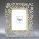 Cornice portafoto in vetro dal design moderno decoro a fiori