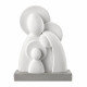 Decorazione natalizia da tavola scultura con sacra famiglia media