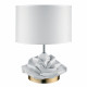 Lampada da tavolo dal design moderno con paralume in tessuto e PVC