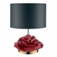 Lampada da tavolo dal design moderno con paralume in tessuto e PVC
