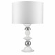 Lampada da tavolo in amrmorino con paralume in tessuto bianco
