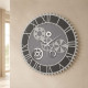 Orologio da parete in legno con ingranaggi in stile moderno