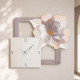 Orologio da parete quadrato con fiori dal design moderno ed elegante