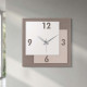 Orologio da parete quadrato in legno a pannelli sovrapposti in stile moderno