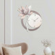 Orologio da parete rotondo con fiori dal design moderno ed elegante