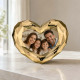 Portafoto grande con cornice in marmorino a forma di cuore