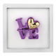 Quadretto con pannello in legno e scritta in marmorino