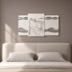 Quadro capoletto moderno con sacra famiglia su pannello in legno 