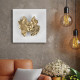 Quadro con pannello in legno e raffigurazione in marmorino