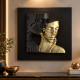 Quadro moderno con pannello in legno e volti in marmorino