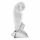Scultura da tavolo Gufo piccola in marmorino dal design moderno ed elegante