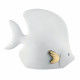 Scultura da tavolo media in marmorino dal design moderno pesce