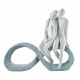 Scultura da tavolo piccola in marmorino dal design moderno infinito coppia