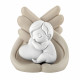 Scultura in marmorino con bambino che abbraccia un cuore
