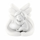 Scultura in marmorino con bambino che abbraccia un cuore
