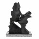 Scultura in marmorino grande con base argento