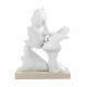 Scultura in marmorino piccola con base nocciola