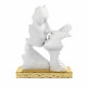 Scultura in marmorino piccola con base oro