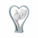 Scultura piccola in marnorino cuore con visi