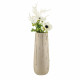 Vaso alto in marmorino con decori a goccia dal design moderno ed elagante
