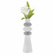 Vaso alto in marmorino con decori geometrici dal design moderno