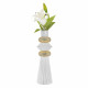 Vaso alto in marmorino con decori geometrici dal design moderno