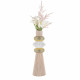 Vaso alto in marmorino con decori geometrici dal design moderno