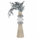 Vaso alto in marmorino con decori geometrici dal design moderno