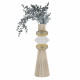 Vaso alto in marmorino con decori geometrici dal design moderno