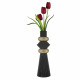 Vaso alto in marmorino con decori geometrici dal design moderno