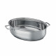 Cuoci arrosti in acciaio inox e coperchio in vetro