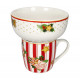 Mug in porcellana a righe con ciotola