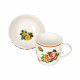 Mug in porcellana con ciotola a righe